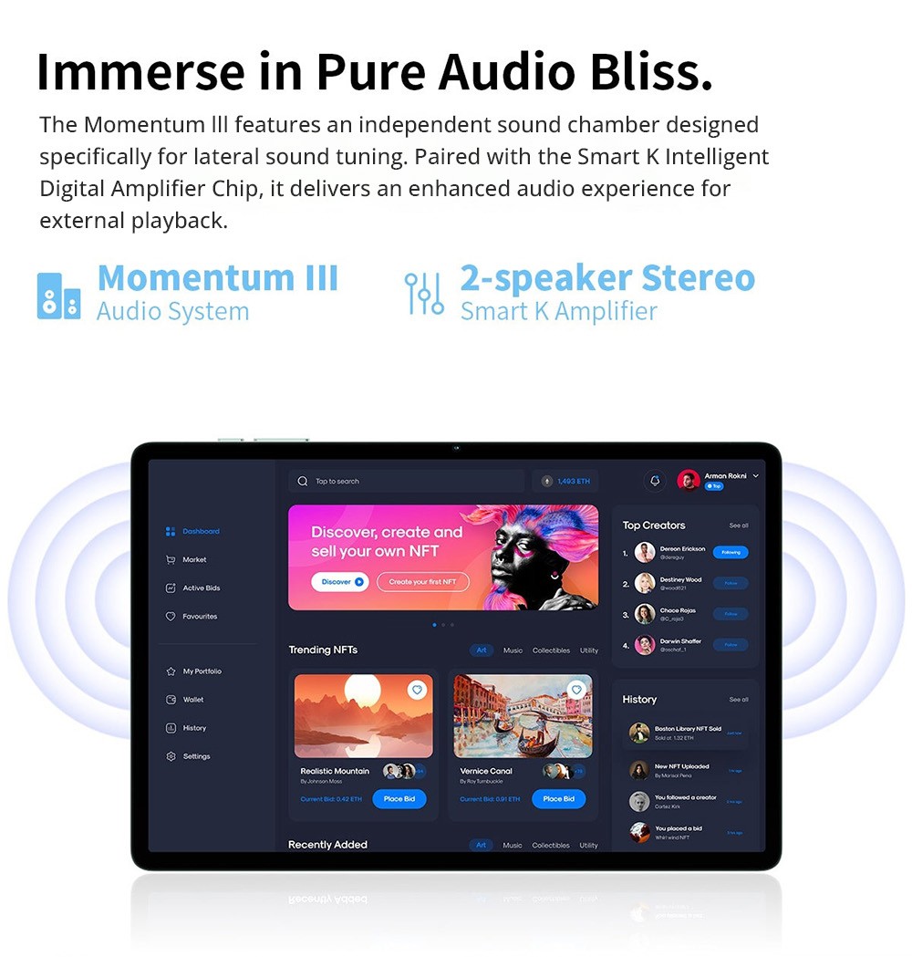 Teclast M50HD 10.1-inch Tablet, 1920x1200 IPS Screen, Unisoc T606 8-Core, 8GB RAM+128GB ROM, Android 13, 5MP+13MP Camera, 6000mAh Battery Type-C Charging, GPS/Galileo/GLONASS/BDS, 2.4G/5G Dual band WiFi Bluetooth 5.0, Dual 4G SIM/Micro SD Slot - EU