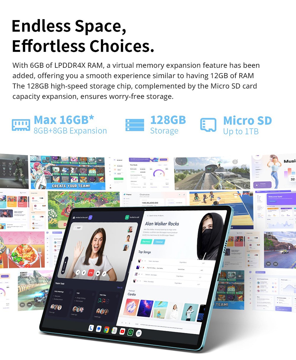 Teclast M50HD 10.1-inch Tablet with Leather Case, 1920x1200 IPS Screen, Unisoc T606 8-Core, 8GB RAM+128GB ROM, Android 13, 5MP+13MP Camera, 6000mAh Battery, GPS/Galileo/GLONASS/BDS, 2.4G/5G Dual band WiFi Bluetooth 5.0, Dual 4G SIM/Micro SD Slot - EU