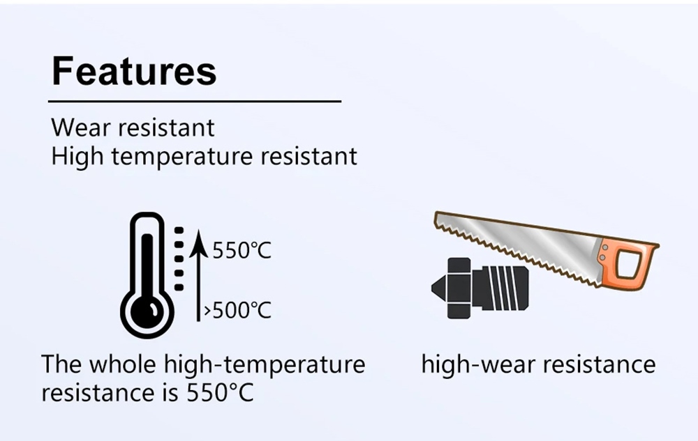 Trianglelab 0.4mm Tungsten Carbide MK8 ZSTC Nozzle