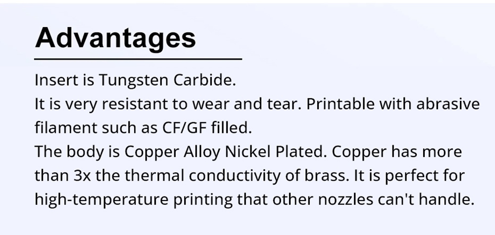 Trianglelab 0.4mm Tungsten Carbide MK8 ZSTC Nozzle