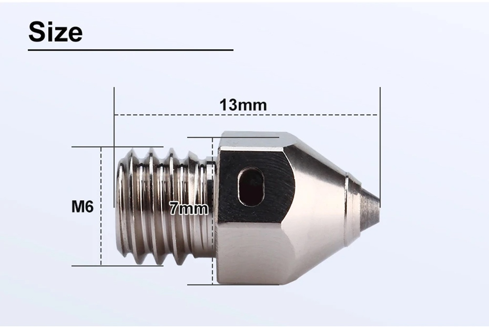 Trianglelab 0.8mm Tungsten Carbide MK8 ZSTC Nozzle