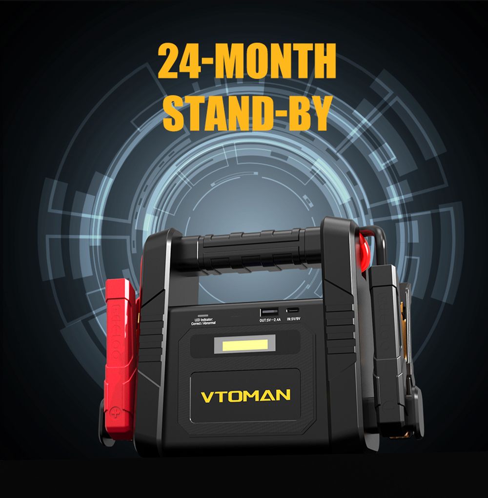 VTOMAN V4000 Jump Starter, 4000A Peak Car Starter, 12V Lithium Jump Box, Auto Battery Booster Pack, 26800mAh Power Bank, 400 Lumen LED Light