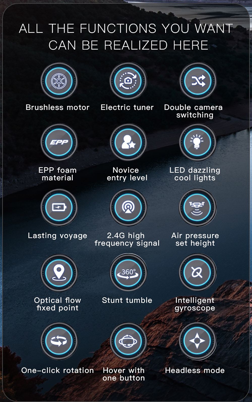 ZLL SG100 Plus 2 RC Glider Drone with HD Camera, Brushless Motor 360° Stunt Tumble 3 Gear Speeds - 3 Batteries