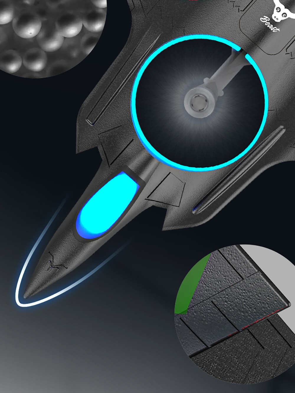 ZLL SG100 Plus 2 RC Glider Drone with HD Camera, Brushless Motor 360° Stunt Tumble 3 Gear Speeds - 3 Batteries