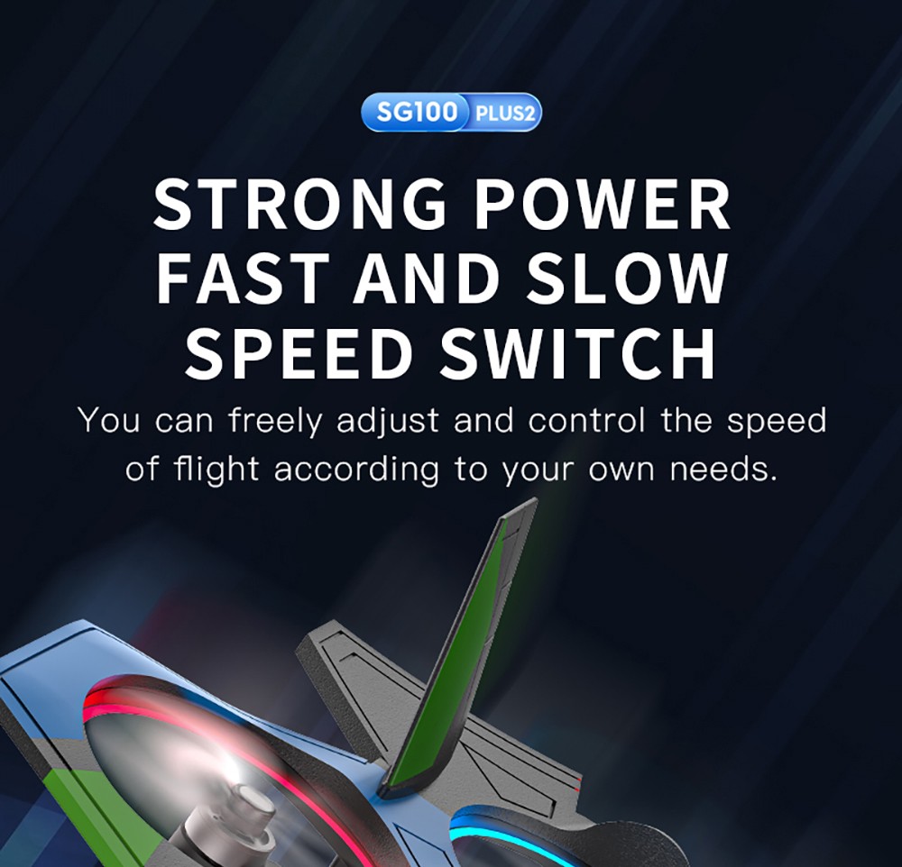 ZLL SG100 Plus 2 RC Glider Drone with HD Camera, Brushless Motor 360° Stunt Tumble 3 Gear Speeds - 3 Batteries