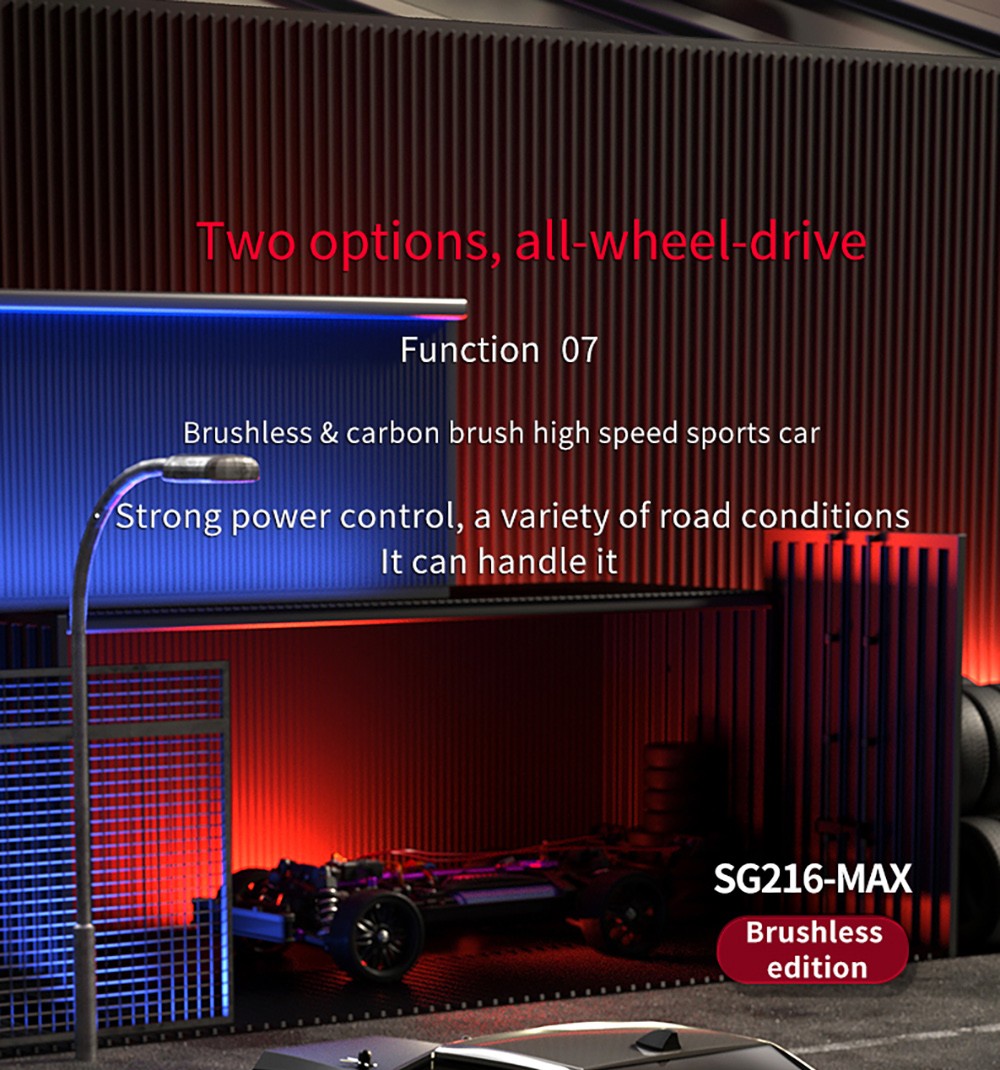 ZLL SG216 Max 4WD RC Car 4500 KV Brushless Motor 70km/h 2.4GHz Full Ratio Throttle/Steering - 3 Batteries