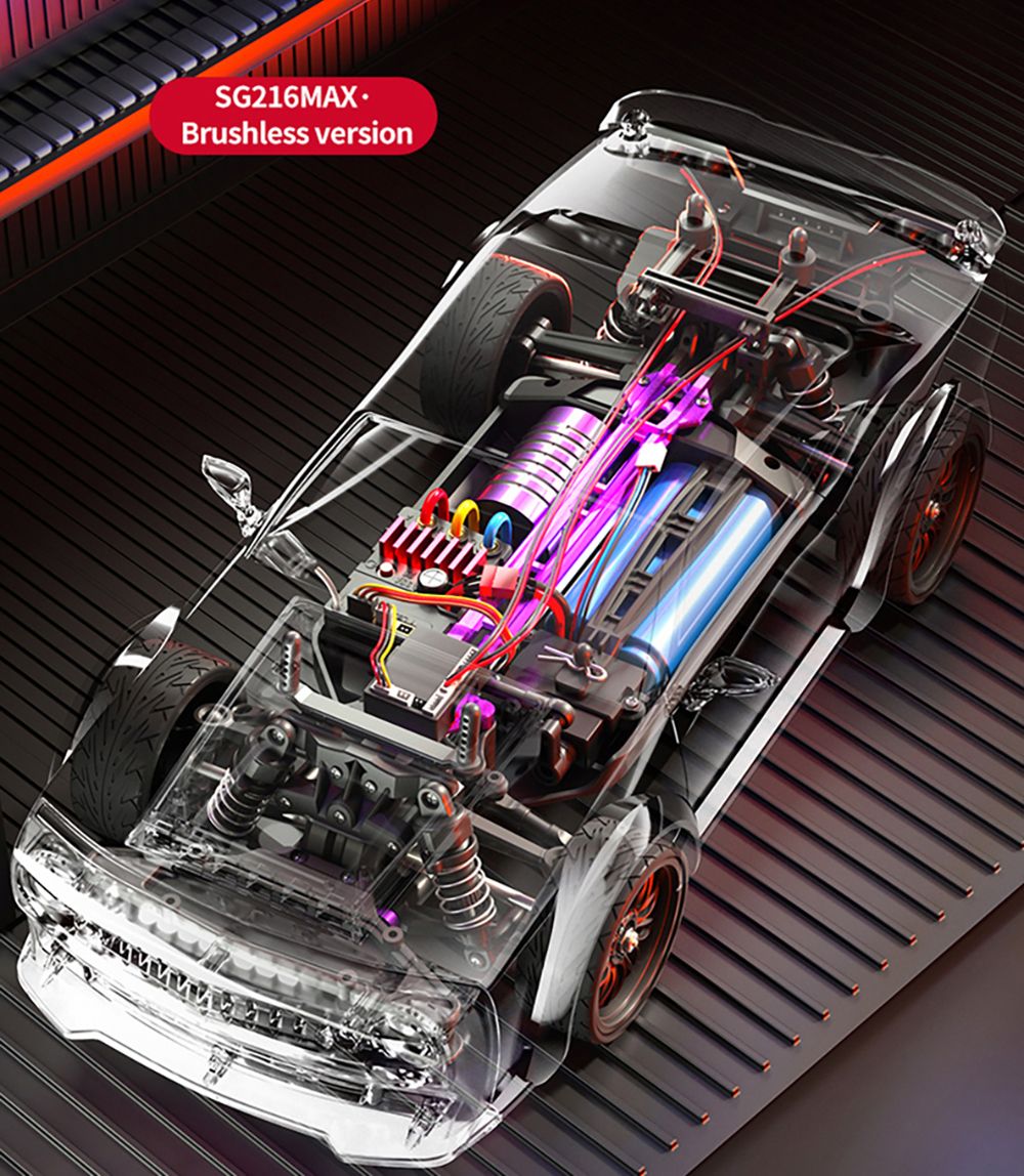 ZLL SG216 Max 4WD RC Car 4500 KV Brushless Motor 70km/h 2.4GHz Full Ratio Throttle/Steering - 3 Batteries