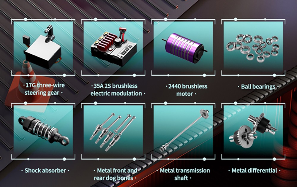 ZLL SG216 Max 4WD RC Car 4500 KV Brushless Motor 70km/h 2.4GHz Full Ratio Throttle/Steering - 3 Batteries