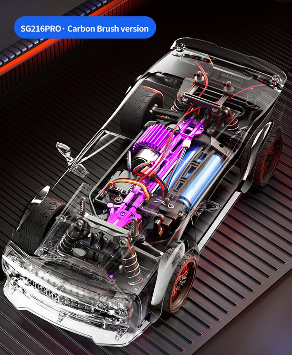 ZLL SG216 Max 4WD RC Car 4500 KV Brushless Motor 70km/h 2.4GHz Full Ratio Throttle/Steering - 3 Batteries