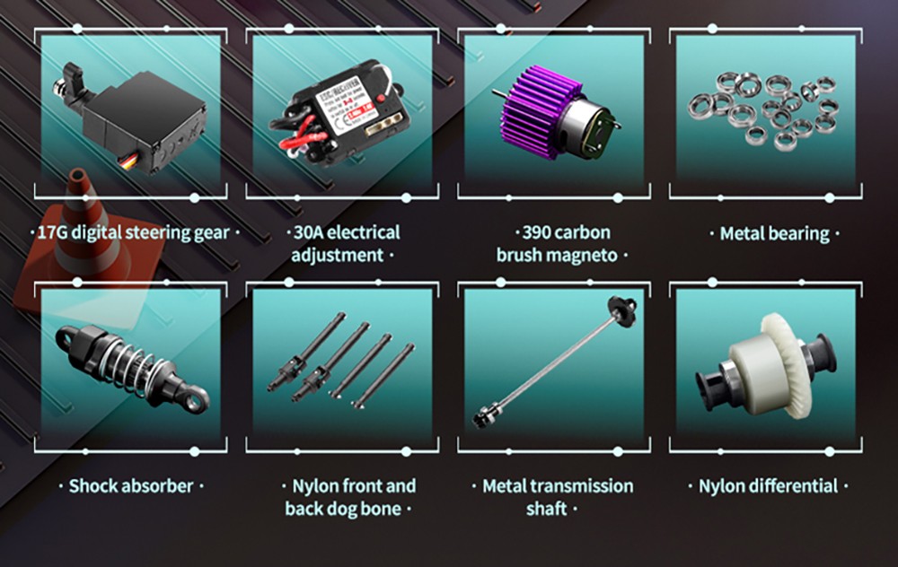 ZLL SG216 Max 4WD RC Car 4500 KV Brushless Motor 70km/h 2.4GHz Full Ratio Throttle/Steering - 3 Batteries