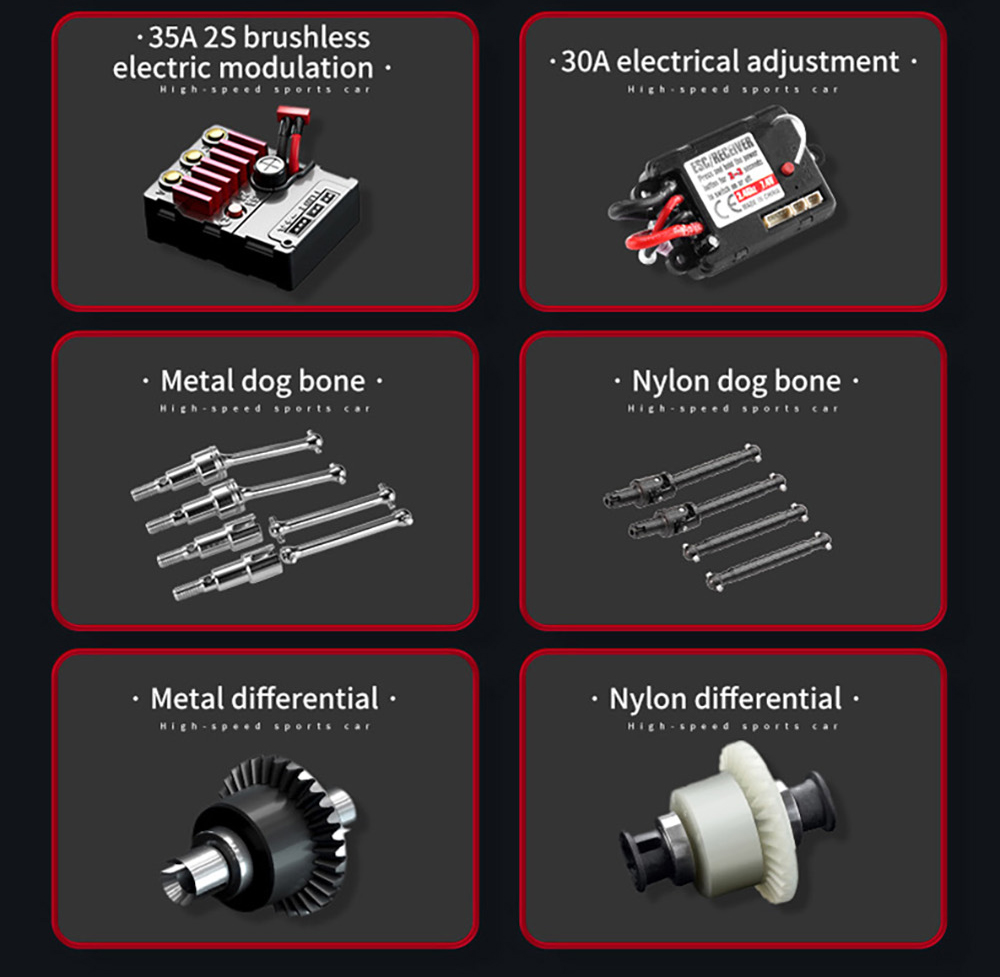 ZLL SG216 Max 4WD RC Car 4500 KV Brushless Motor 70km/h 2.4GHz Full Ratio Throttle/Steering - 3 Batteries