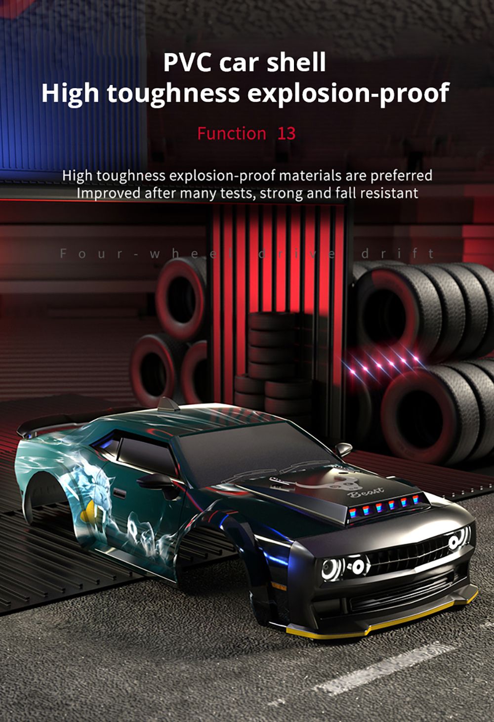 ZLL SG216 Pro 4WD RC Car Carbon Brush Magneto 40km/h 2.4GHz Full Ratio Throttle/Steering - 3 Batteries