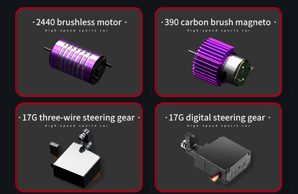 ZLL SG216 Pro 4WD RC Car Carbon Brush Magneto 40km/h 2.4GHz Full Ratio Throttle/Steering - 3 Batteries
