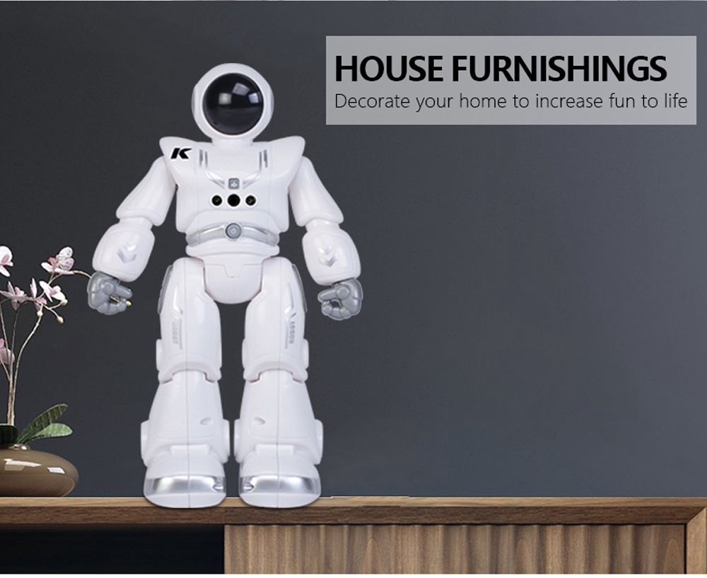 JJRC R18 RC Robot 2.4G Gesture Sensing Programmable Remote Control Music Dance Robot Toy - White