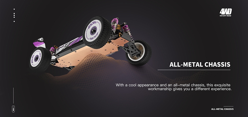 Wltoys 124019 1/12 2.4G 4WD 60km/h Metal Chassis Off-Road RC Car RTR