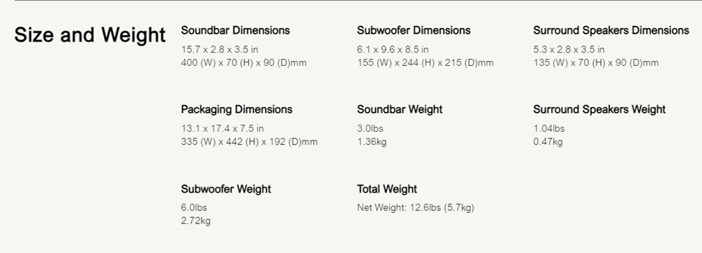 Ultimea Poseidon D60 Soundbar Subwoofer Speaker Kit, Dolby Atmos 5.1, Adjustable Surround Level, Multiple Modes