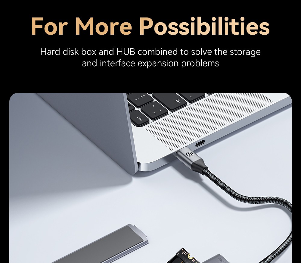 Essager 8-in-1 USB Hub With SSD Storage, USB Type-C to HDMI, Compatible Laptop Dock Station for MacBook Pro, MacBook Air, Support Windows, Linux, iPad OS