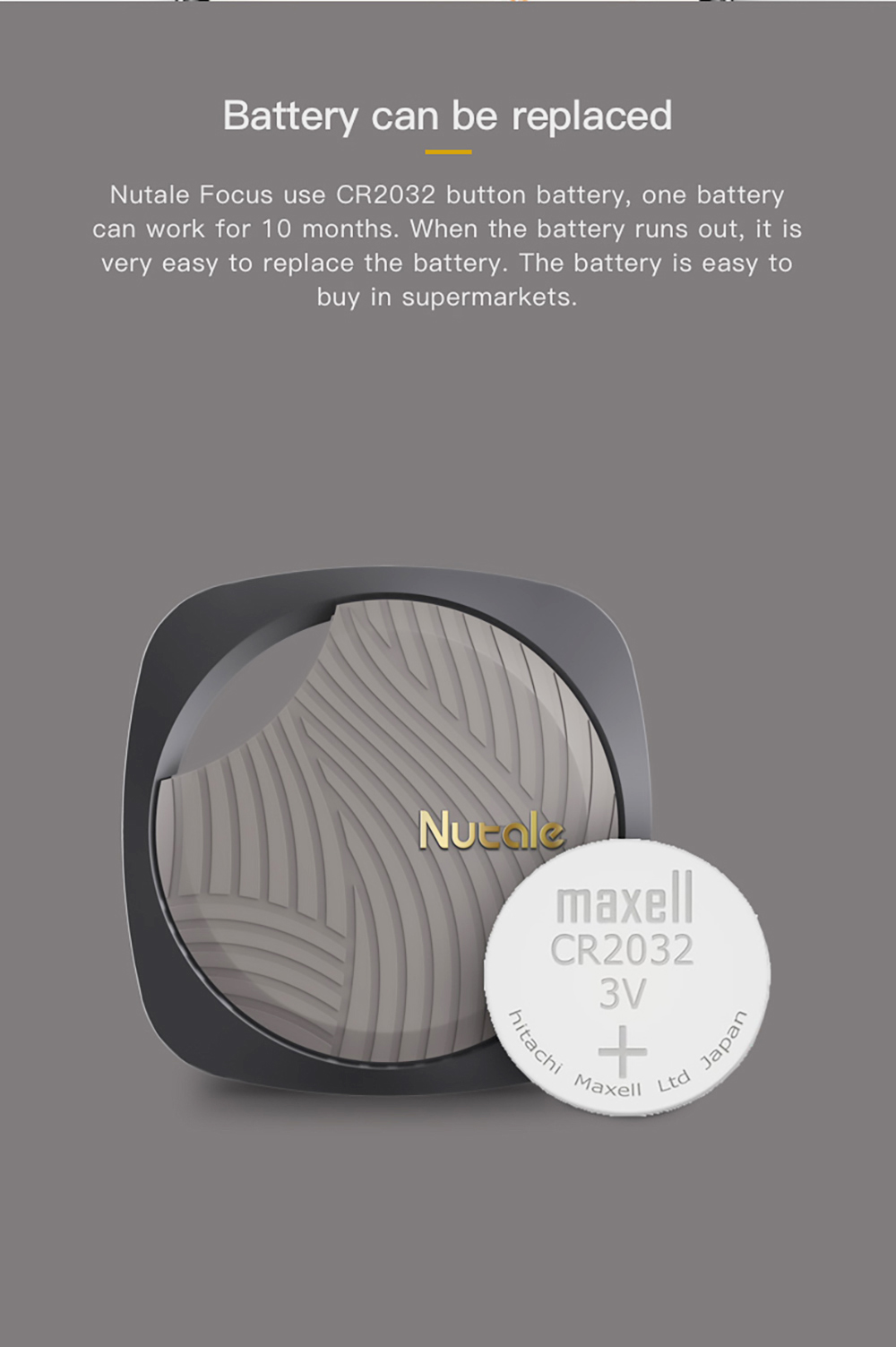 Nutale F9 Focus Smart Key Finder Mini Tag Bluetooth Tracker Anti Lost Reminder Wallet Phone Suitcase Finder Alarm Black
