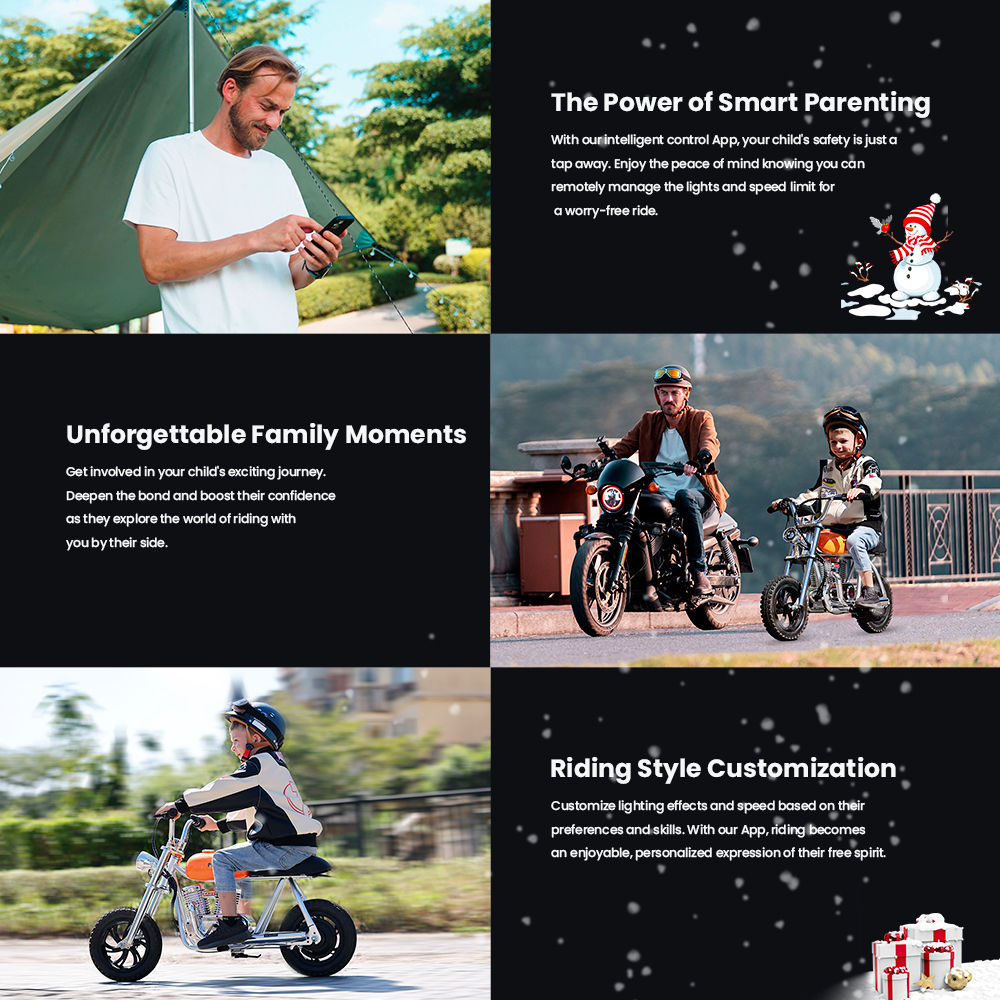 HYPER GOGO Pioneer 12 Plus mit App, Elektromotorrad für Kinder, 24 V, 5,2 Ah, 160 W mit 12'x3'-Reifen, 12 km Top-Reichweite – Grün