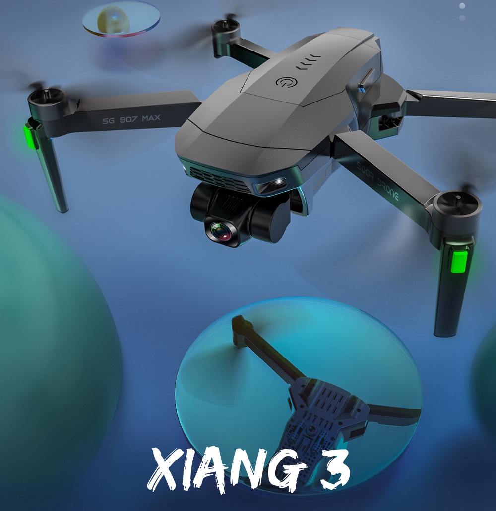ZLL SG907 MAX 4K 5G WIFI FPV GPS Foldable RC Drone with Dual Camera 3-Axis Gimbal RTF - One Battery with Bag