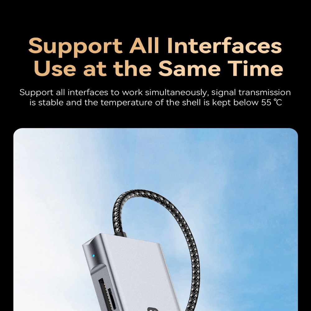 Essager 8-in-1 USB Hub With SSD Storage, USB Type-C to HDMI, Compatible Laptop Dock Station for MacBook Pro, MacBook Air, Support Windows, Linux, iPad OS