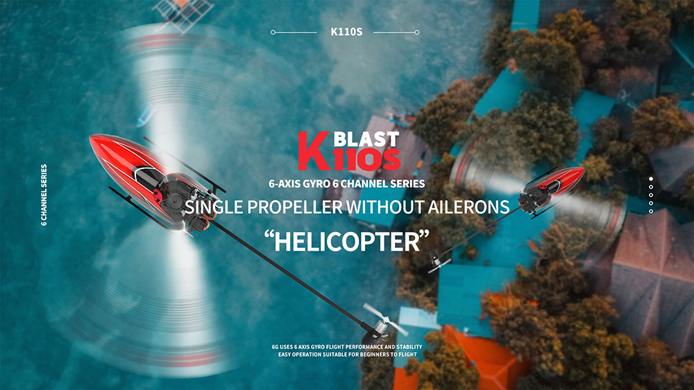 XK K110S 2.4G 6CH 3D 6-Axis Gyro Brushless Motor Compatible with FUTABA S-FHSS RC Helicopter - One Battery