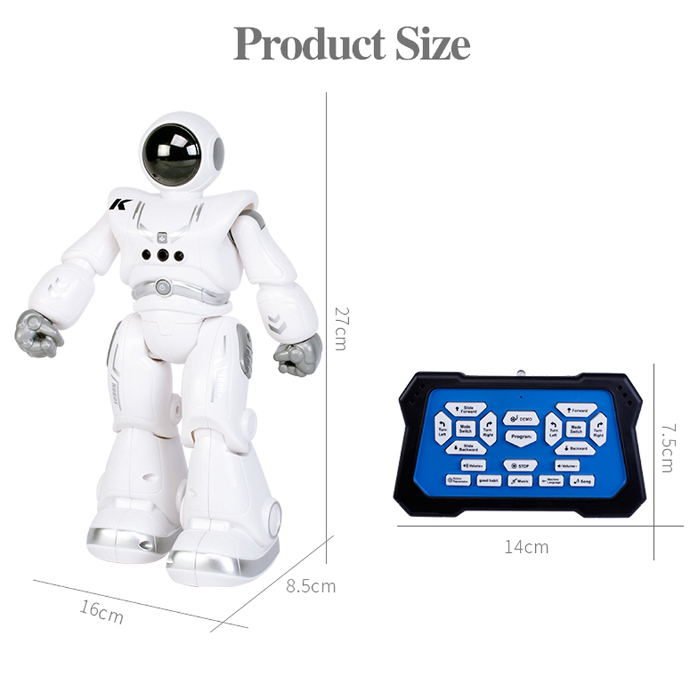 JJRC R18 RC Robot 2.4G Gesture Sensing Programmable Remote Control Music Dance Robot Toy - White