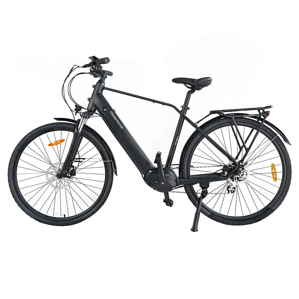 MAGMOVE CEH56M 28 Inch City Electric Bike Bafang Mid-Drive 250W Motor 25Km/h Speed 36V 13Ah LISHEN Detachable Battery 100KM Max Range 150KG Load Double Disc Brakes Shimano 8-Speed Gear Front Shock Absorption - Step Over