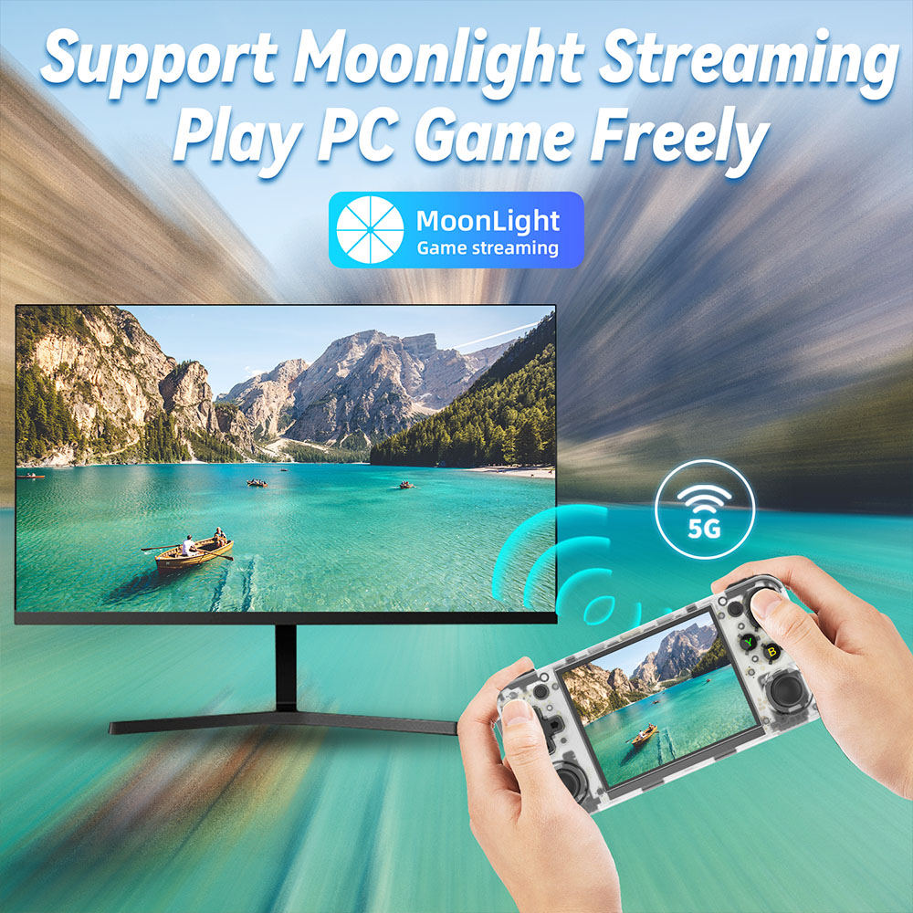 ANBERNIC RG35XX H Game Console 64GB 5000+ Games - White