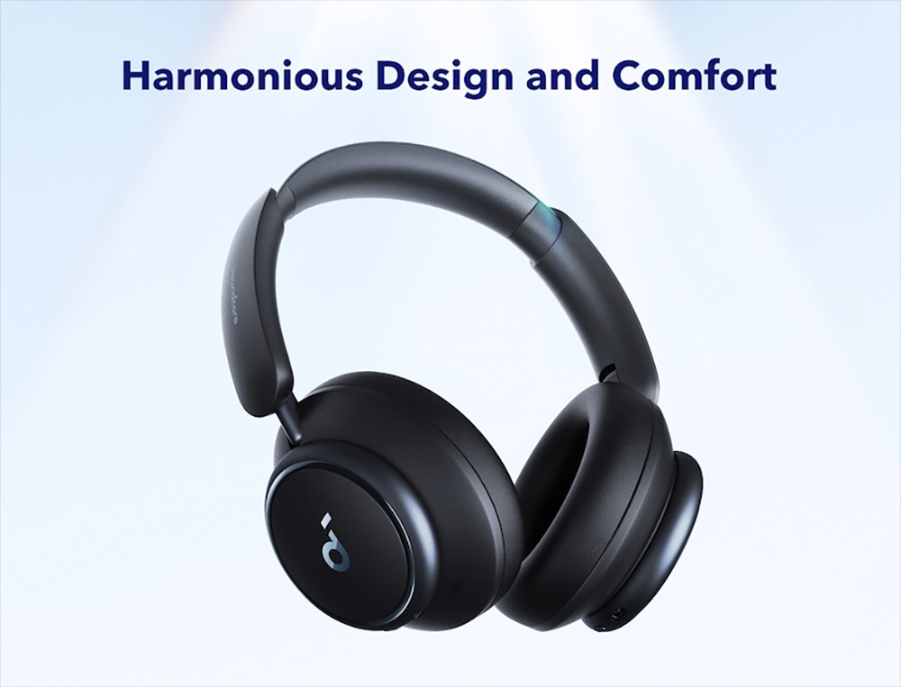 Anker Soundcore Space Q45 Headphones, Adaptive ANC, 50 Hours Playtime (ANC on), Bluetooth 5.3, App Control - Black