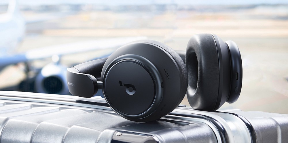 Anker Soundcore Space Q45 Headphones, Adaptive ANC, 50 Hours Playtime (ANC on), Bluetooth 5.3, App Control - Black