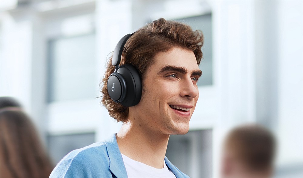 Anker Soundcore Space Q45 Headphones, Adaptive ANC, 50 Hours Playtime (ANC on), Bluetooth 5.3, App Control - Black