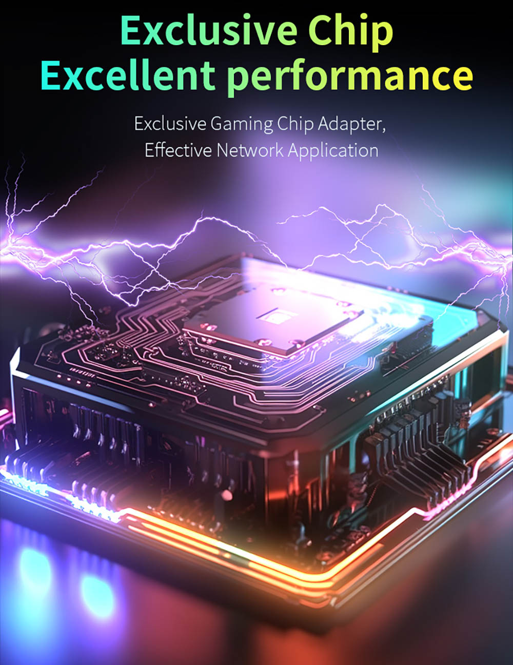 COMFAST 977AX Wireless WiFi Adapter E-Sports WiFi Dongle, 5374Mbps Tri-Band WiFi 6, USB 3.0 Plug and Play, Drive Free, WPA3 Encryption, Supports AP Mode