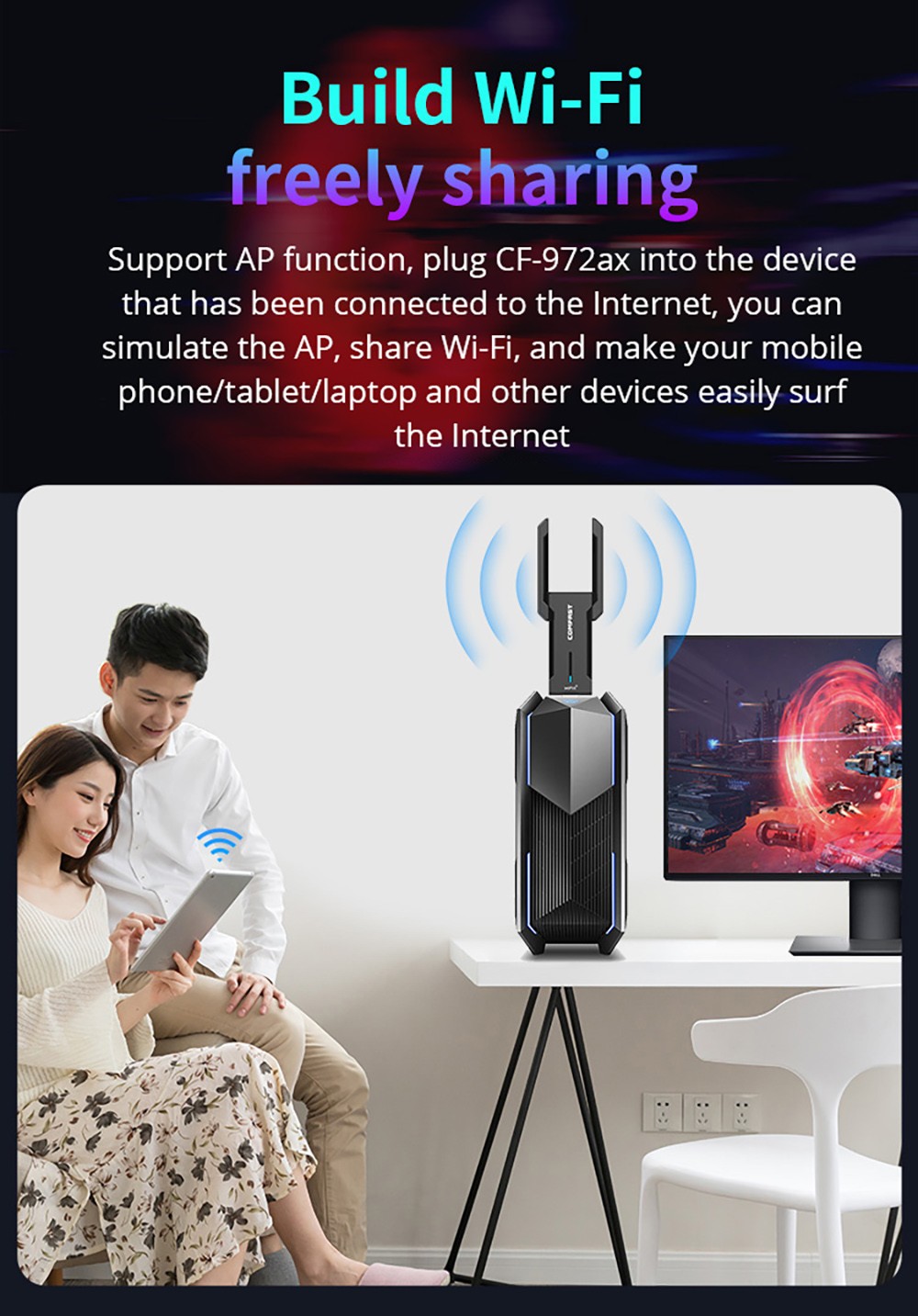 COMFAST CF 972AX WiFi 6 Adapter