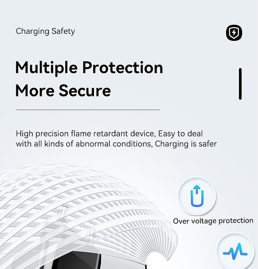 ESSAGER 33W GaN Charger, USB-A + Type-C, PD 3.0 QC 3.0 Fast Charging, Intelligent Charging Protection, for iPhone iPad Xiaomi Mobile Phone Tablet, EU Plug - White