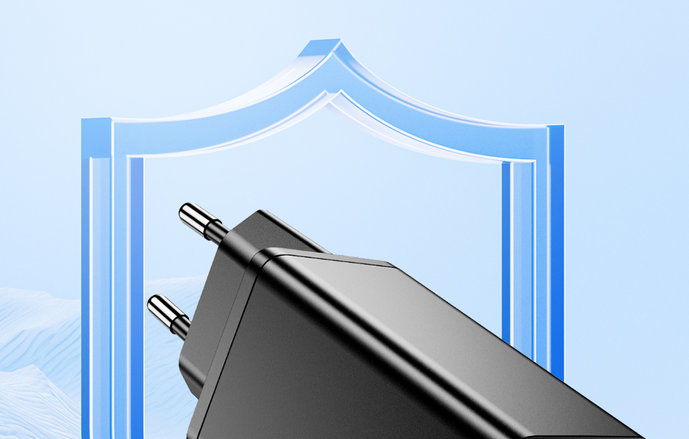 ESSAGER 67W GaN Charger, 2 Type-C + 1 USB-A, PD 3.0 QC 3.0 Fast Charging, Intelligent Charging Protection, for Huawei / Samsung / OPPO / iPhone 15 / Laptop, EU Plug - Black