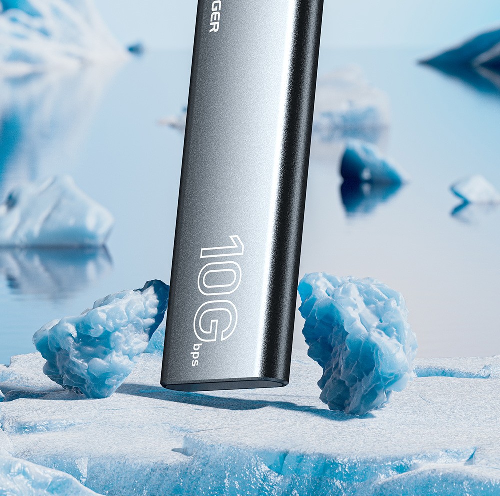 ESSAGER External Hard Drive Box, Portable SSD Case, NVME SATA Dual Protocol, USB 3.1 / Type-C Interface, Support 4TB Capacity, 10Gbps Data Transfer, for Laptop / Desktop / Mac / Mobile Phone / PS5