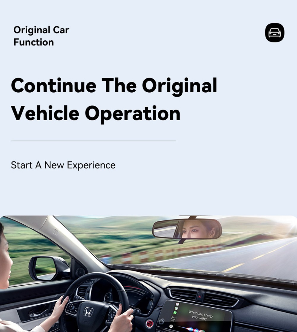 ESSAGER Wired to Wireless CarPlay, WiFi 5G Module, Split Screen Display, USB-A / Type-C Interface, for iPhone 15 / 14 / 13