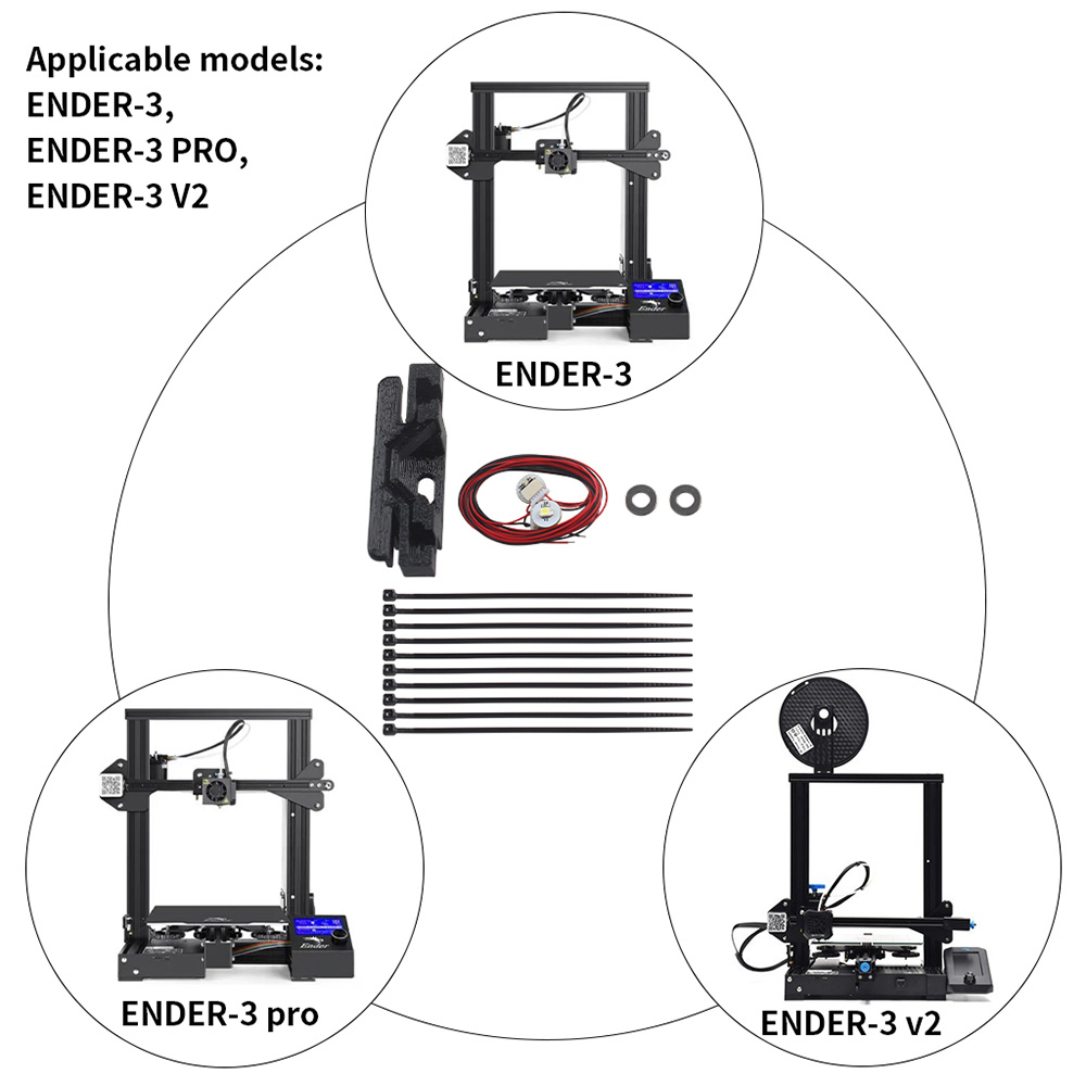 FYSETC FDM 3D Printer Nozzle LED Lighting Kit for ENDER-3, ENDER-3 PRO, ENDER-3 V2