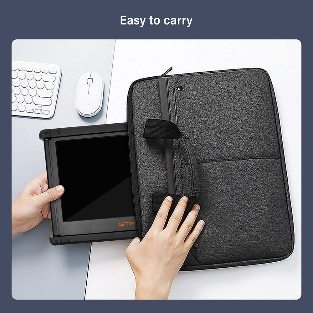 GTMEDIA MATE X Portable Dual Screen Monitor Laptop Screen Extender for 13-17.3" Laptop, 11.6 inches 1920*1080 IPS Screen, 60Hz Refresh Rate, 178° Viewing Angle, 2*Type-C 1*HDMI 1*USB 2.0 1*3.5mm Headphone Jack