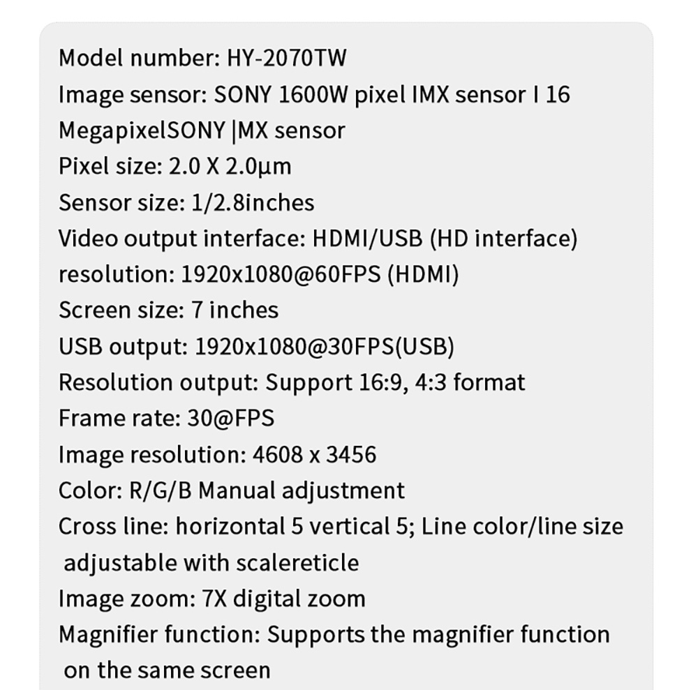 HAYEAR 7 inch Astronomical Telescope Electronic Eyepiece Recorder, HD 2K Professional Planetary Camera, 1.25 inch 31.7mm Adapter