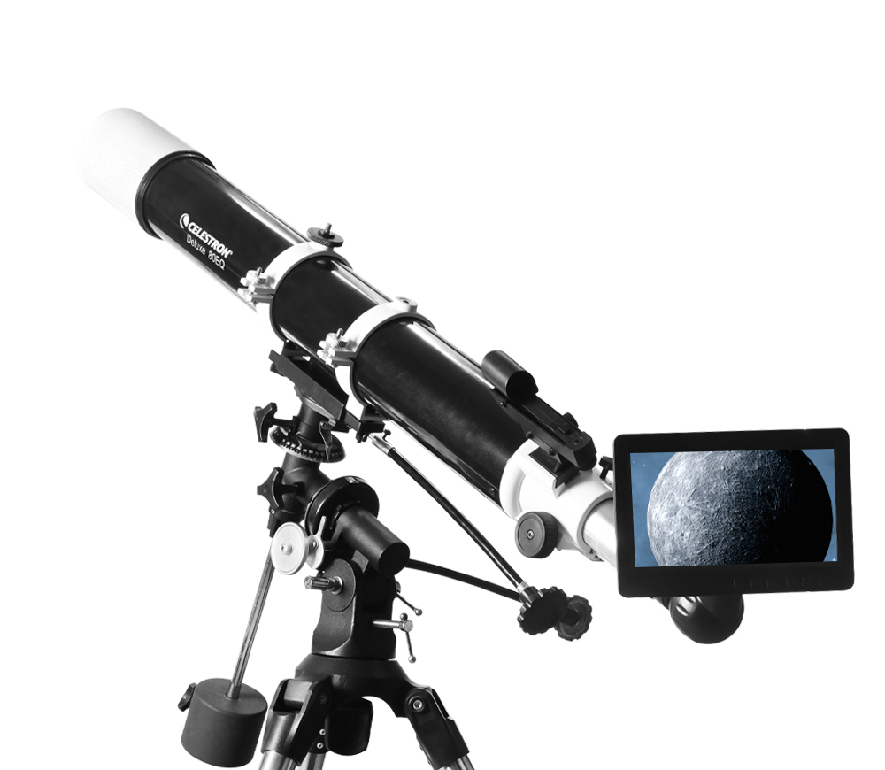 HAYEAR 7 inch Astronomical Telescope Electronic Eyepiece Recorder, HD 2K Professional Planetary Camera, 1.25 inch 31.7mm Adapter
