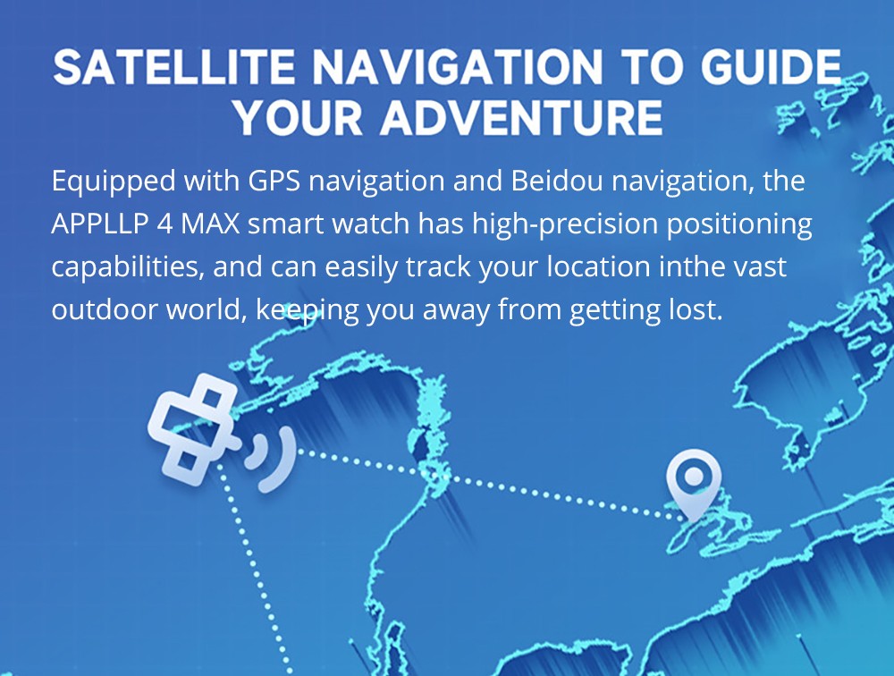 LOKMAT APPLLP 4 MAX Android Smartwatch Fitness Tracker, 2.02'' TFT Touch Screen, 4GB RAM 64GB ROM, Dual Camera - Black