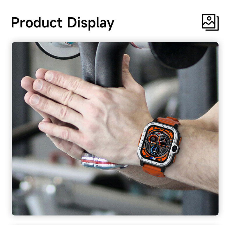 LOKMAT APPLLP 4 MAX Android Smartwatch Fitness Tracker, 2.02'' TFT Touch Screen, 2GB RAM 16GB ROM, Dual Camera - Black