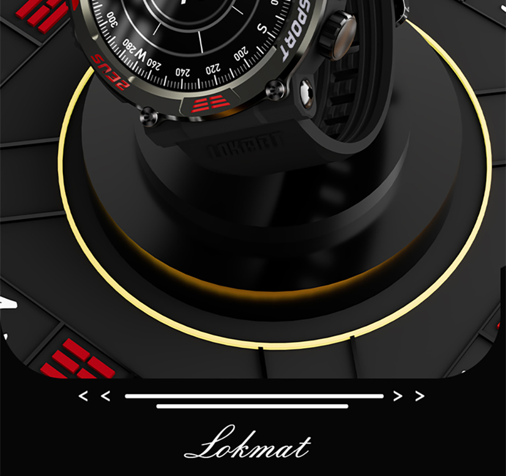 LOKMAT ZEUS 5 Pro Smartwatch Health Monitor, 1.46'' HD Screen, Bluetooth Calling, 5ATM Waterproof - Black