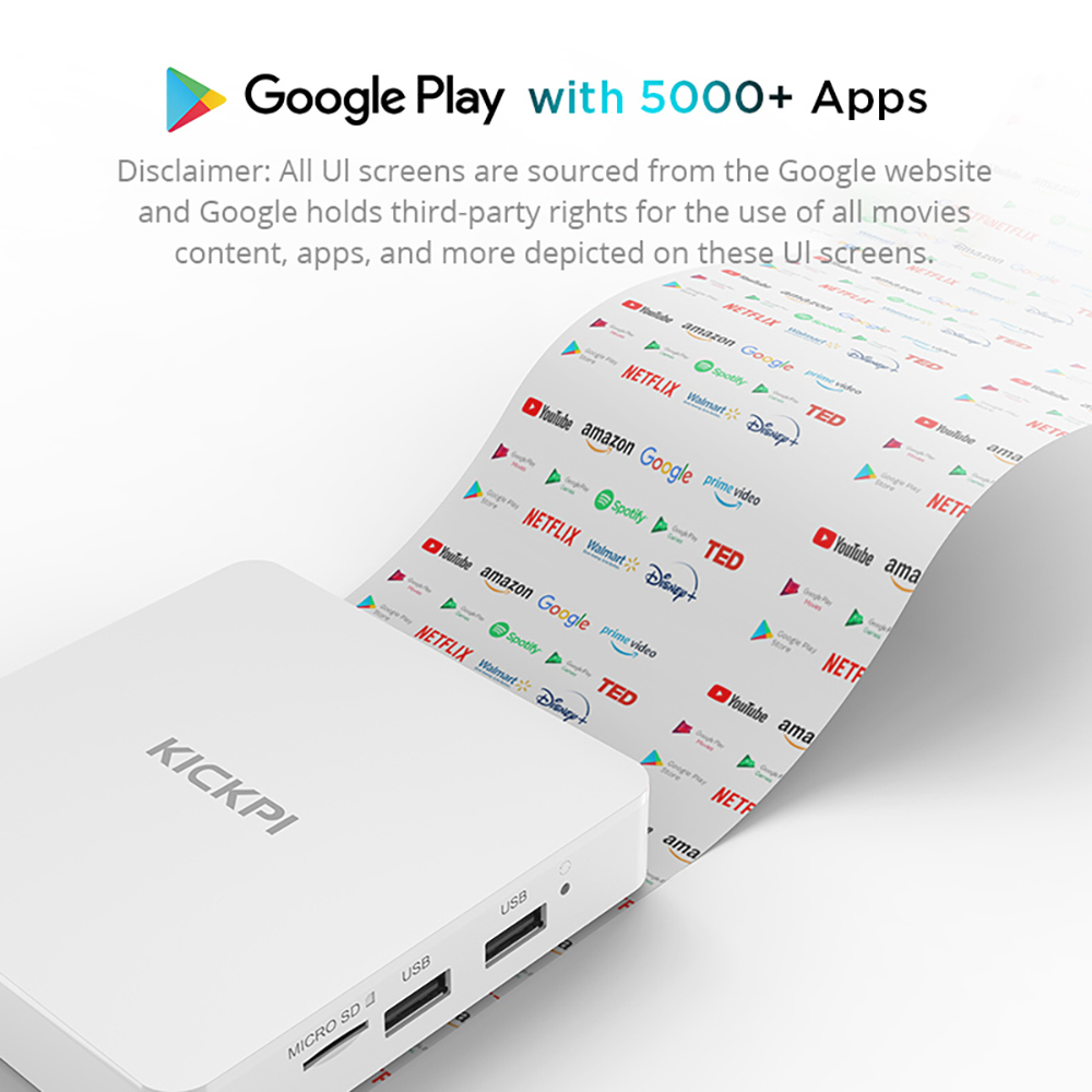 TANIX KP1 Android 11 TV Box, Amlogic S905Y4 Quad-core Cortex-A35, 2GB RAM 32GB ROM, WiFi 5 Bluetooth 5.0, 4K HD Display, 1*AV 2*USB 2.0 1*LAN 1*HDMI 1*TF Card Slot 1*OPTICAL 1*Type-C, Dolby Digital Plus - EU Plug