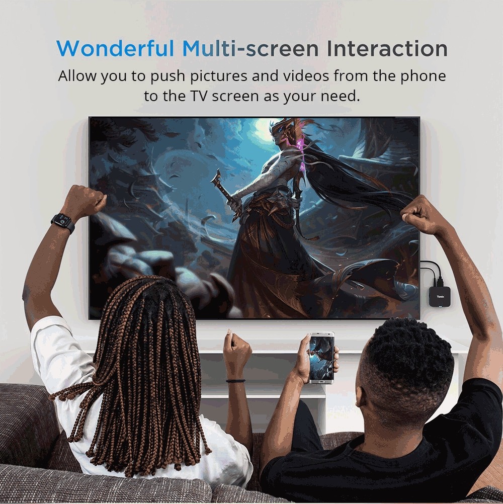 TANIX TX1 Mini TV Box, Android 10, Allwinner H313, Built-in WiFi, 2GB RAM 16GB ROM, Support 4K Decoding, 1*AV 1*HDMI 1*USB 2.0