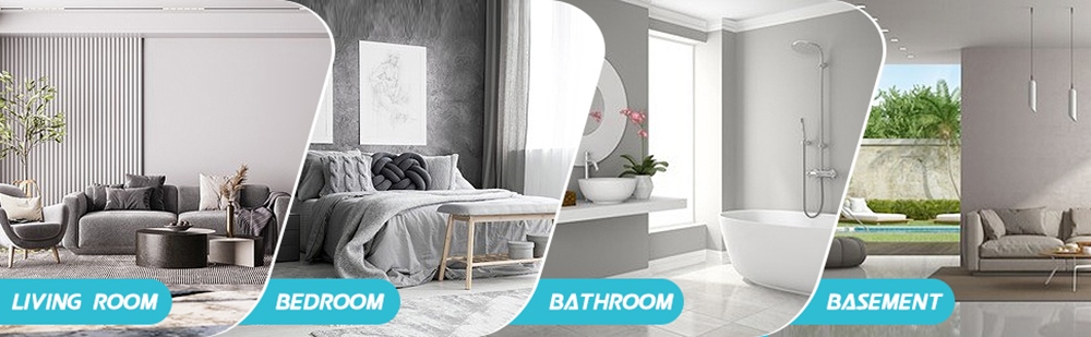 LUKO OL12-BD023F Portable Home Dehumidifier, 12L Dehumidify Capacity, 3 Modes, Auto Defrosting, Auto/Manual Drainage, 12-Hour Timer, LED Touch Screen, Low Noise, Clothes Drying