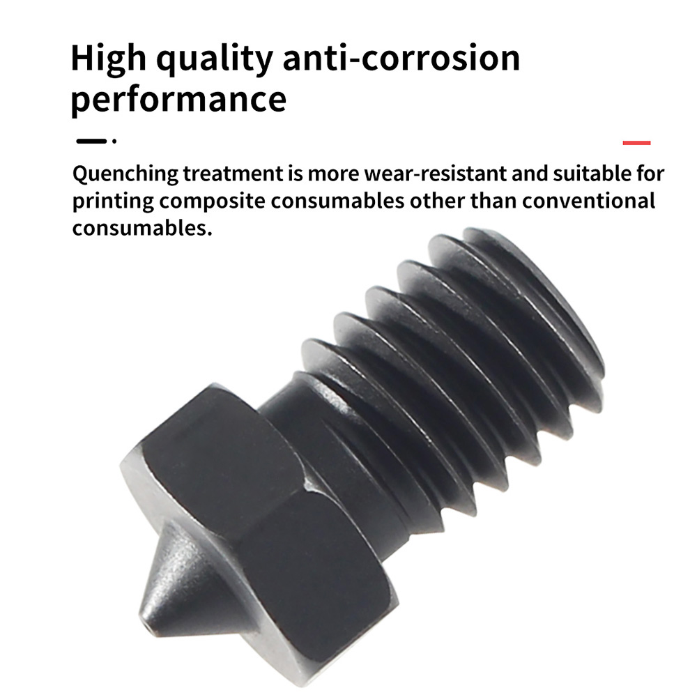 FYSETC E3D V6 0.4mm Tungsten Carbide Nozzle for VORON2.4/Trident/MK3S 3D Printer