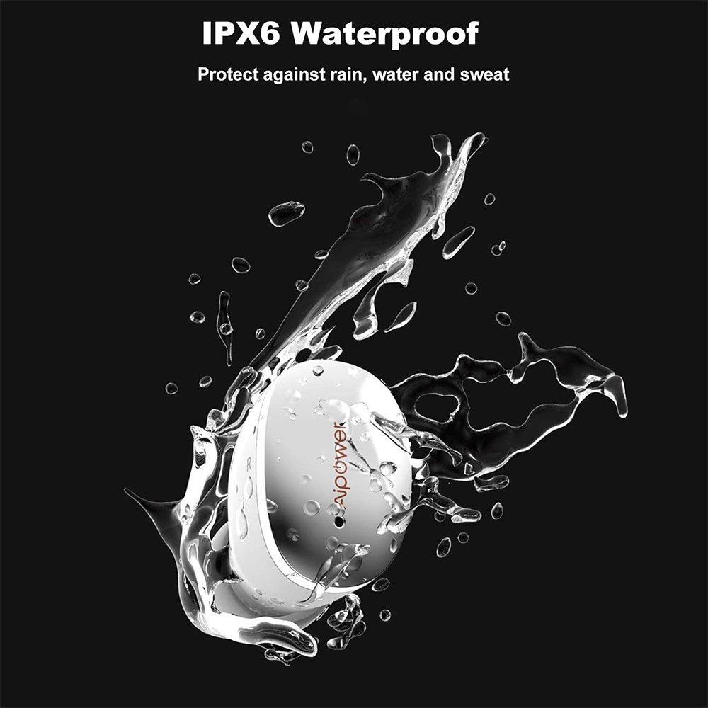 Aipower W20L Smart Bracelet with Built-in Wireless Earbuds - White